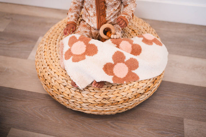 Mini Blanket - Daisy Caramel/Pink