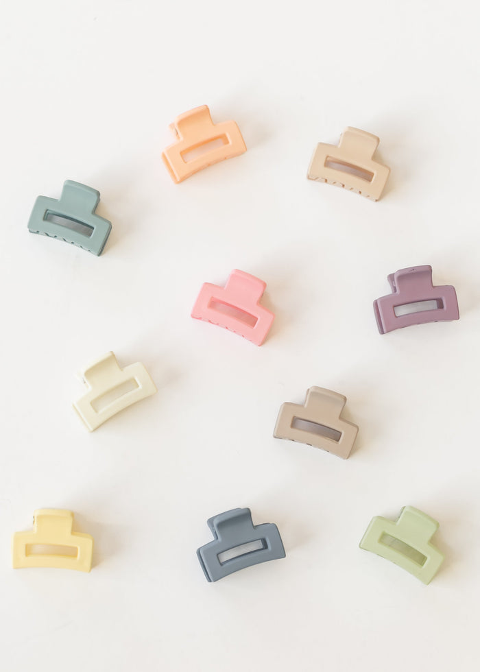 Mini Rectangle Claw Clip Set - 10 pcs Accessory