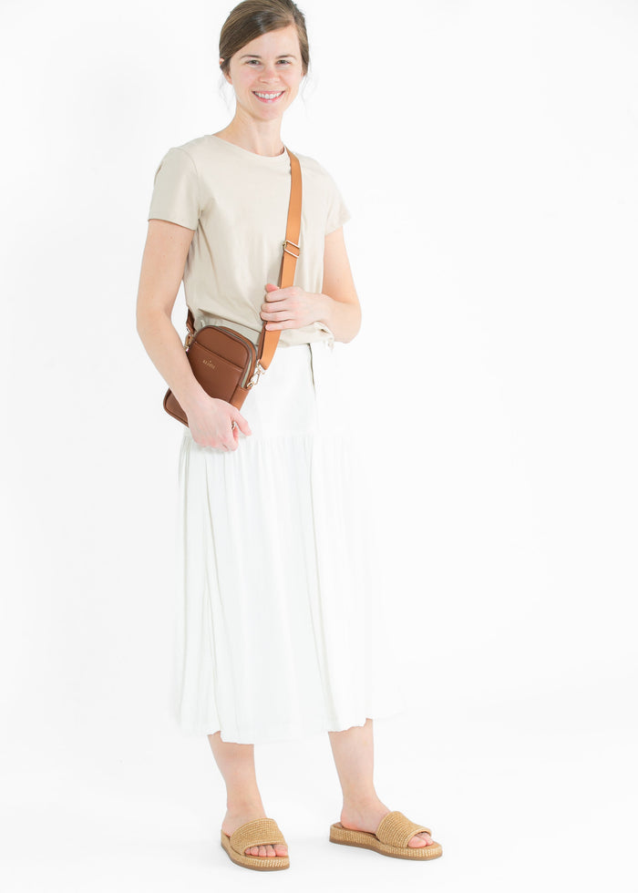 Mix Media Denim Midi Skirt FF Skirts