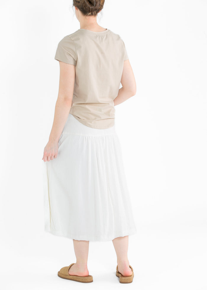 Mix Media Denim Midi Skirt FF Skirts