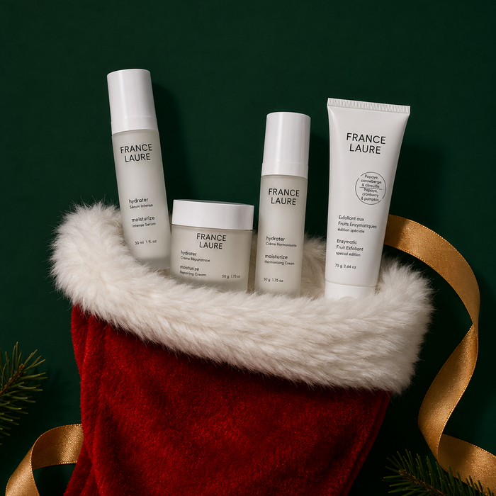 moisturize holiday gift set with acid hyaluronic for dehydrated skin. france laure cosmetics