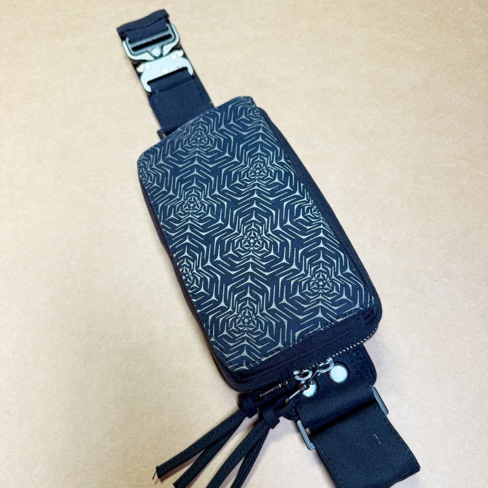 Molekula Gradient Waist Bag — Magnetic Lid & Tactical Buckle Waist Bag - Front View by Symbolika