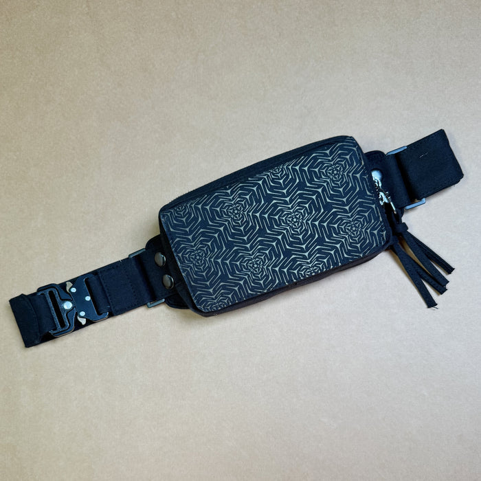 Molekula Gradient Waist Bag — Magnetic Lid & Tactical Buckle Waist Bag - Back View by Symbolika