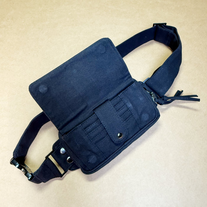 Penrose Cubes Gradient Waist Bag — Magnetic & Tactical Features Waist Bag - Back View by Symbolika