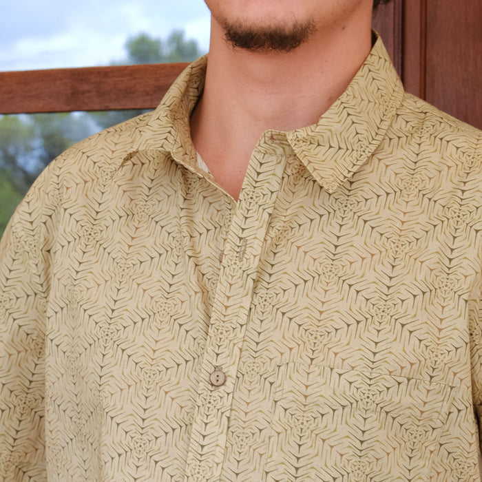 Molekula Half Sleeve Button Up Shirt - symbolika