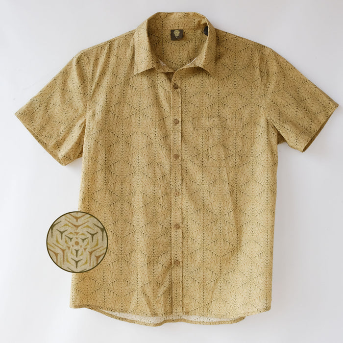 Molekula Half Sleeve Button Up Shirt - symbolika