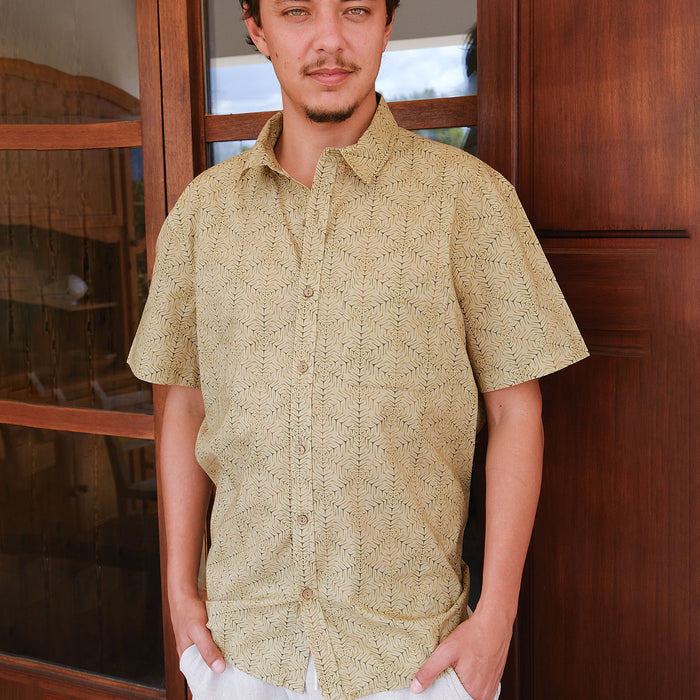 Molekula Half Sleeve Button Up Shirt - symbolika