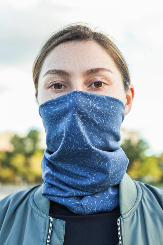 Molekula Mono Neck Gaiter - Steel Blue