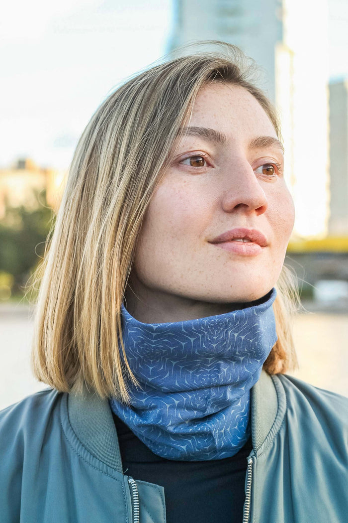 Molekula Mono Neck Gaiter - Steel Blue