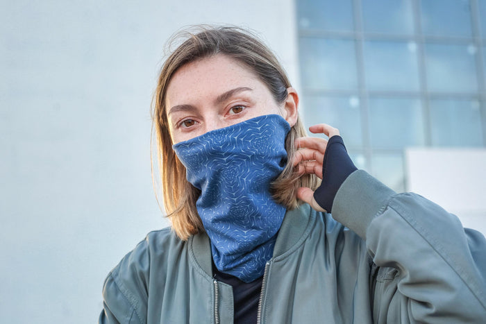 Molekula Mono Neck Gaiter - Steel Blue