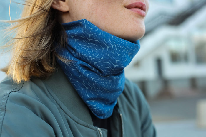 Molekula Mono Neck Gaiter - Steel Blue