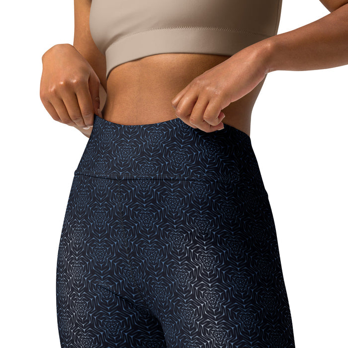 Molekula Yoga Leggings - Hexagonal Network Pattern - symbolika