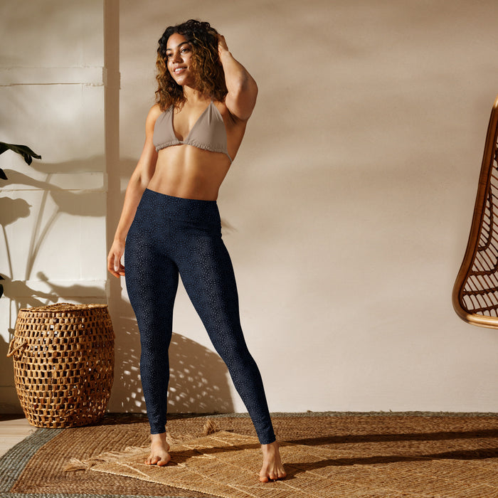Molekula Yoga Leggings - Hexagonal Network Pattern - symbolika