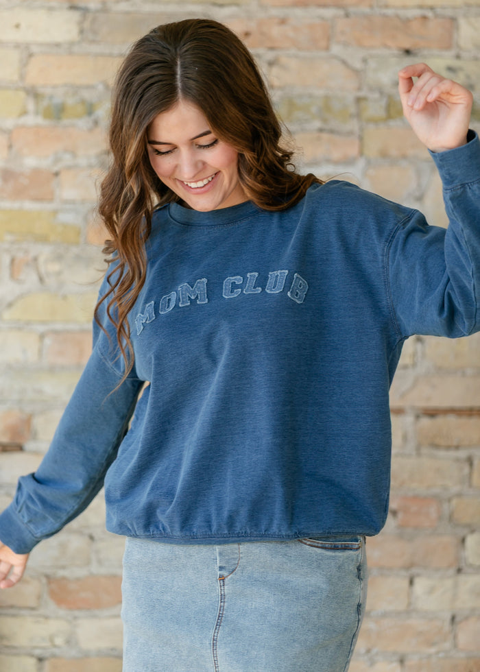 Mom Club Crewneck Knit Top FF Tops