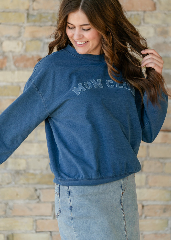 Mom Club Crewneck Knit Top FF Tops