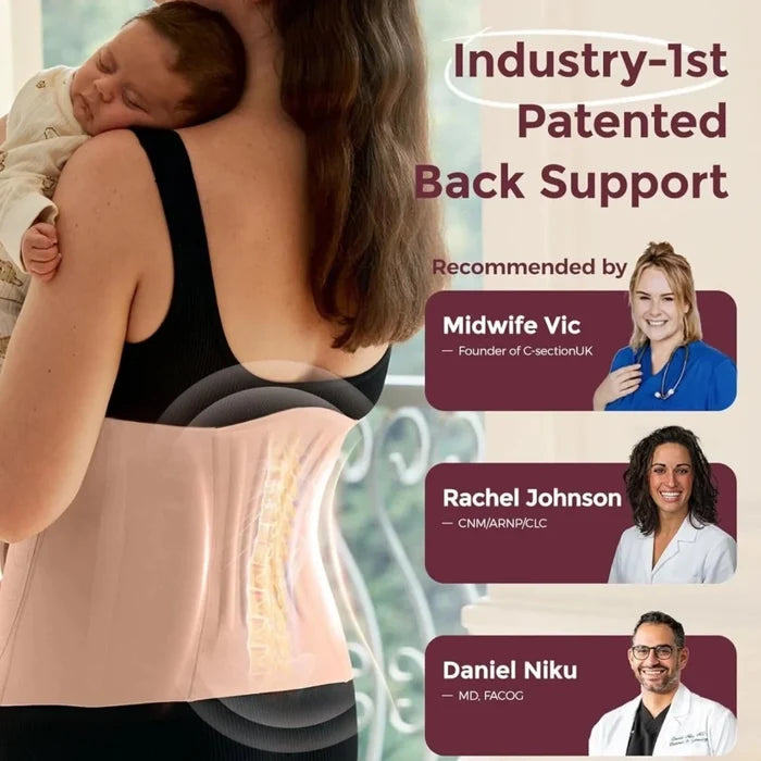 Momcozy Ergowrap Postpartum Belly Band Standard M - Oyster Pink - ebebek