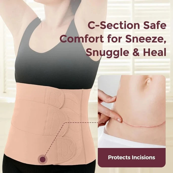 Momcozy Ergowrap Postpartum Belly Band Standard M - Oyster Pink - ebebek