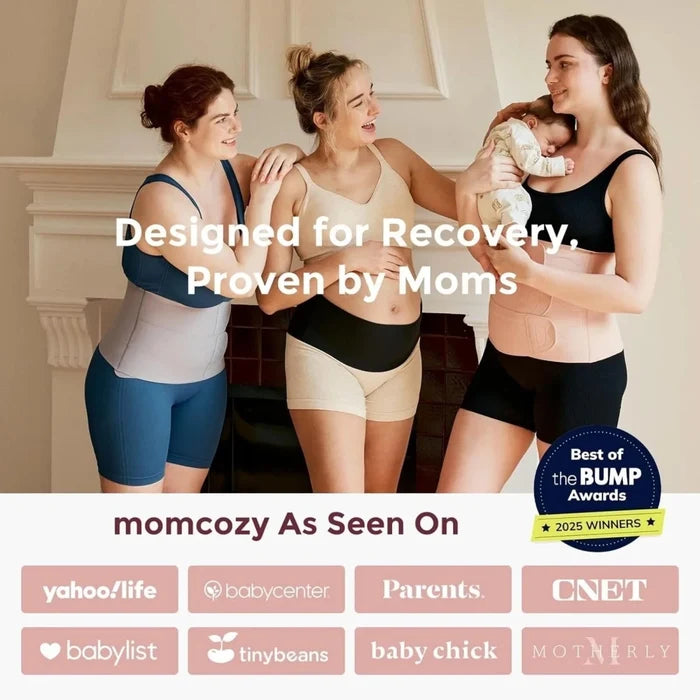 Momcozy Ergowrap Postpartum Belly Band Standard M - Oyster Pink - ebebek