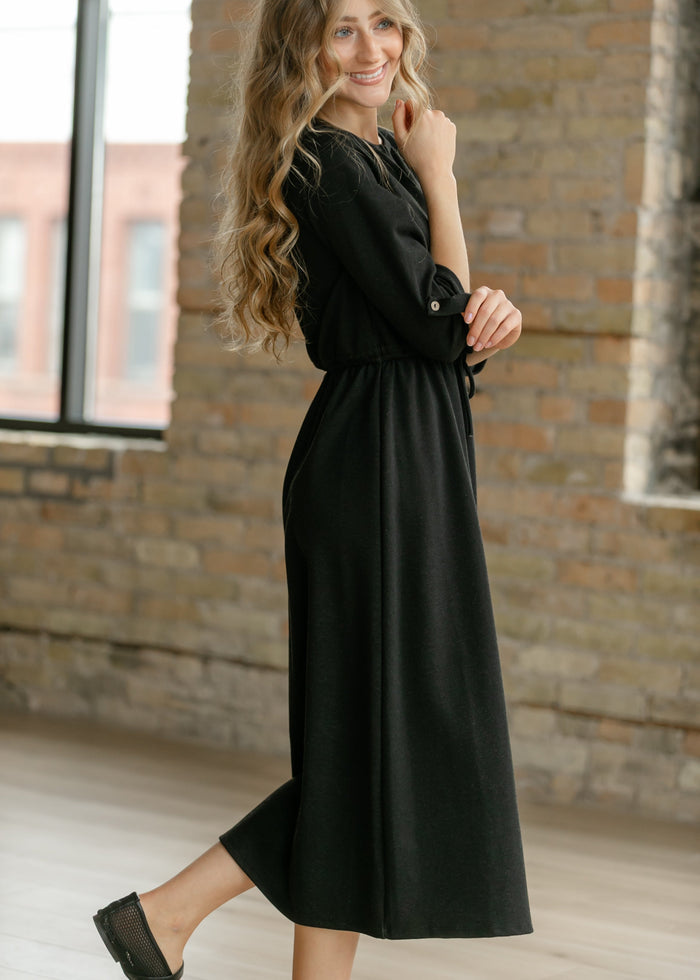 Monica Tie Waist Midi Dress IC Dresses