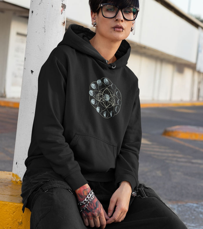 Moon Time Hoodie Choice of Colors — visionary art by Symbolika