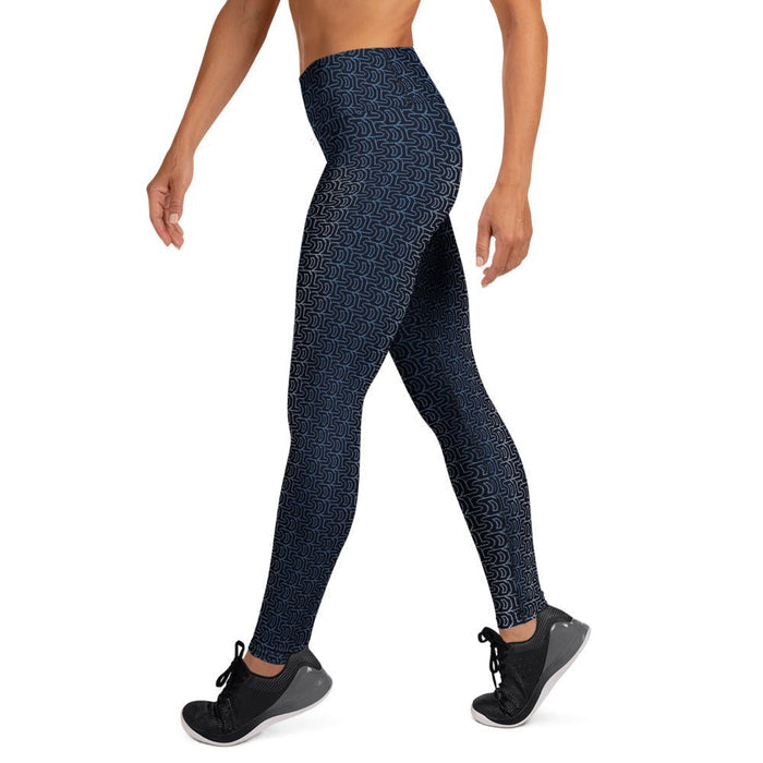 Moonlight Geometric Tessellation Yoga Leggings - symbolika