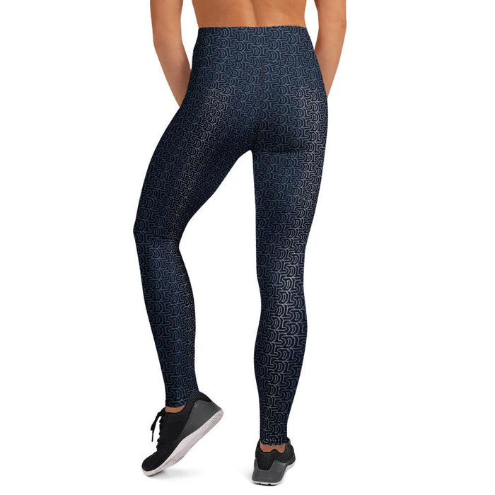 Moonlight Geometric Tessellation Yoga Leggings - symbolika