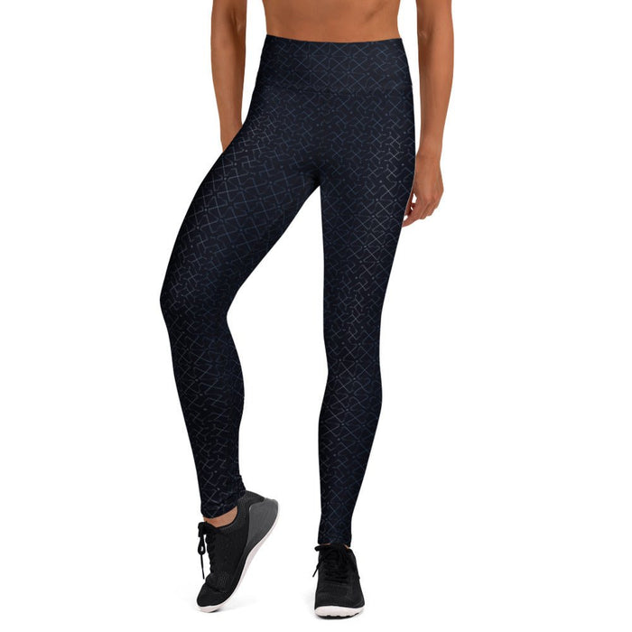 Moonlight Progressive Crosses Yoga Leggings - Building Sequence - symbolika