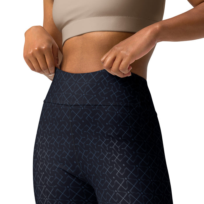 Moonlight Progressive Crosses Yoga Leggings - Building Sequence - symbolika