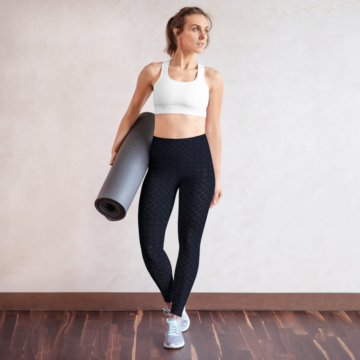 Moonlight Progressive Crosses Yoga Leggings - Building Sequence - symbolika