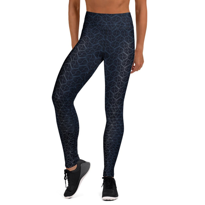 Moonlight Shipibo Butterfly Yoga Leggings - Pattern Transition - symbolika