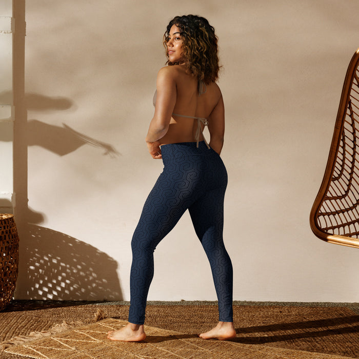 Morcels Dense Tessellation Yoga Leggings - Modular Geometry - symbolika