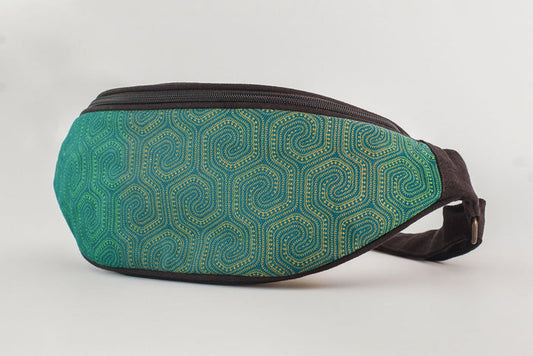Morcels Gradient Fanny Pack - Emerald Psychedelic Mushroom Design