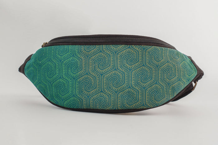 Morcels Gradient Fanny Pack - Emerald Psychedelic Mushroom Design