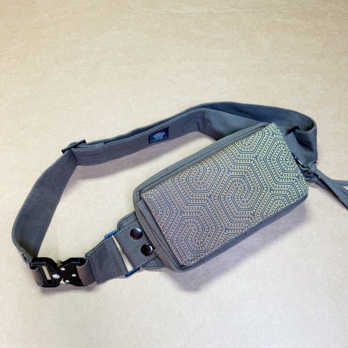 Morcels Gradient Waist Bag — Magnetic Lid & Tactical Buckle Waist Bag - Detail Close-Up by Symbolika