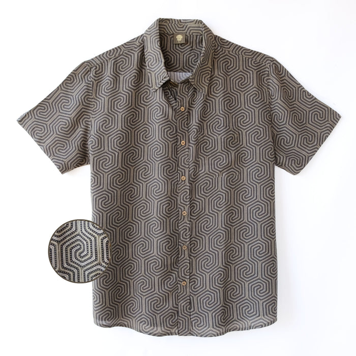 MORCELS Half Sleeve Button Up Shirt - symbolika