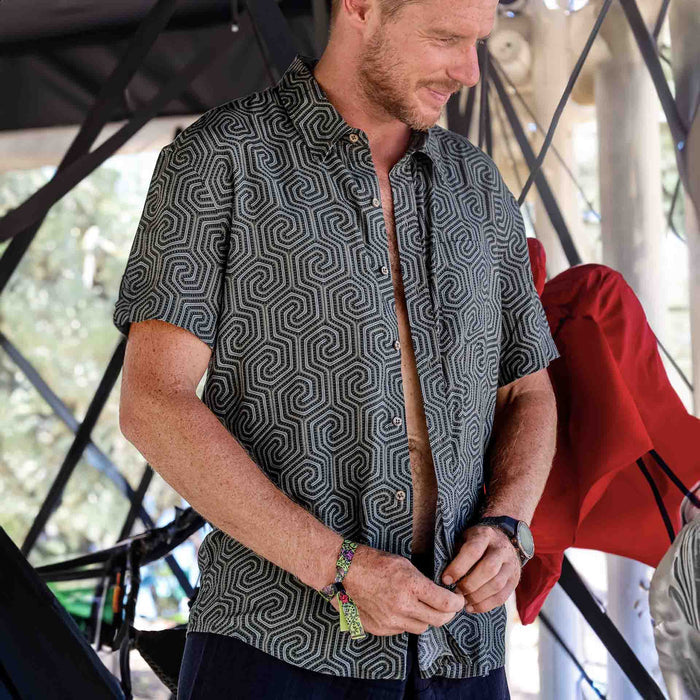 MORCELS Half Sleeve Button Up Shirt - symbolika