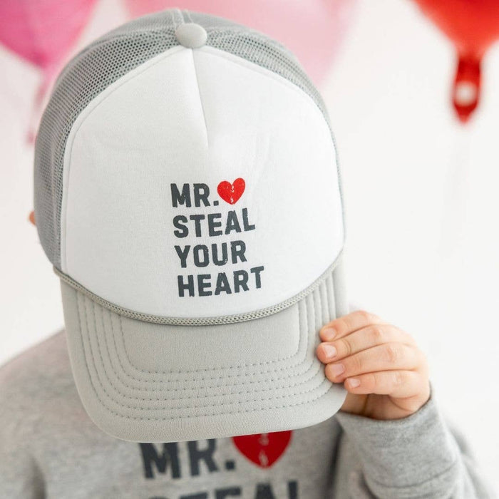 Mr. Steal Your Heart Valentine's Day Trucker Hat - Boys