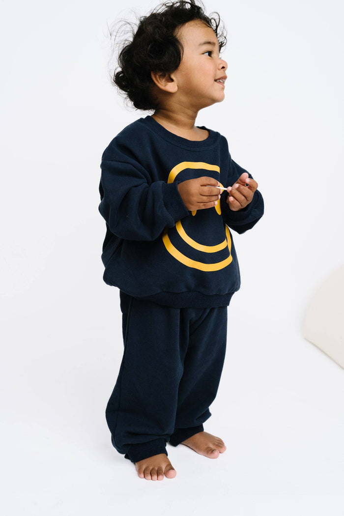 Navy Happy Sweatsuit