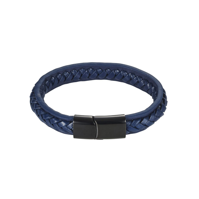 Navy Leather Bracelet
