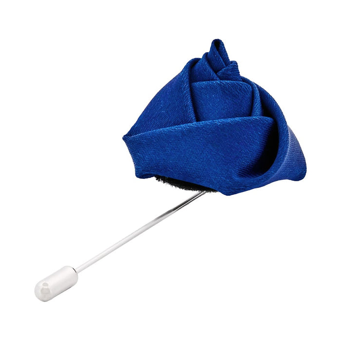 Navy Rose Lapel Pin