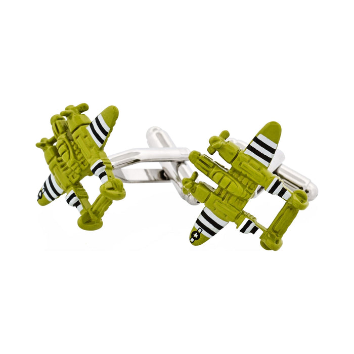 Northrop P38 Lightning Warplane Cufflinks