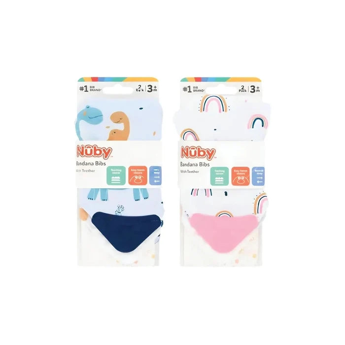 Nuby Bandana Bibs Pack of 2 Assorted - ebebek - Black Friday
