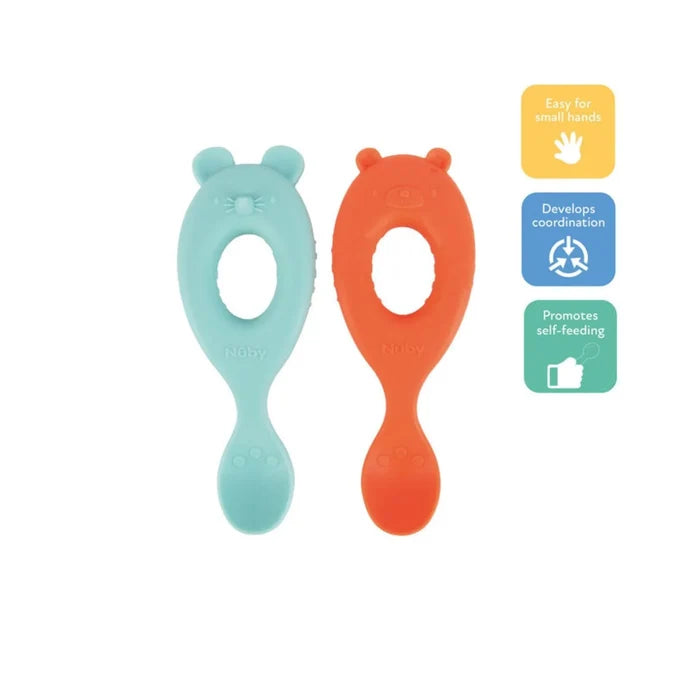 Nuby Easy Grip Baby Spoons Pack of 2 - ebebek - Black Friday