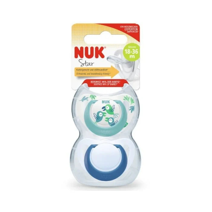 NUK Star Soother 18 - 36 months Pack of 2 - Blue - ebebek - Black Friday