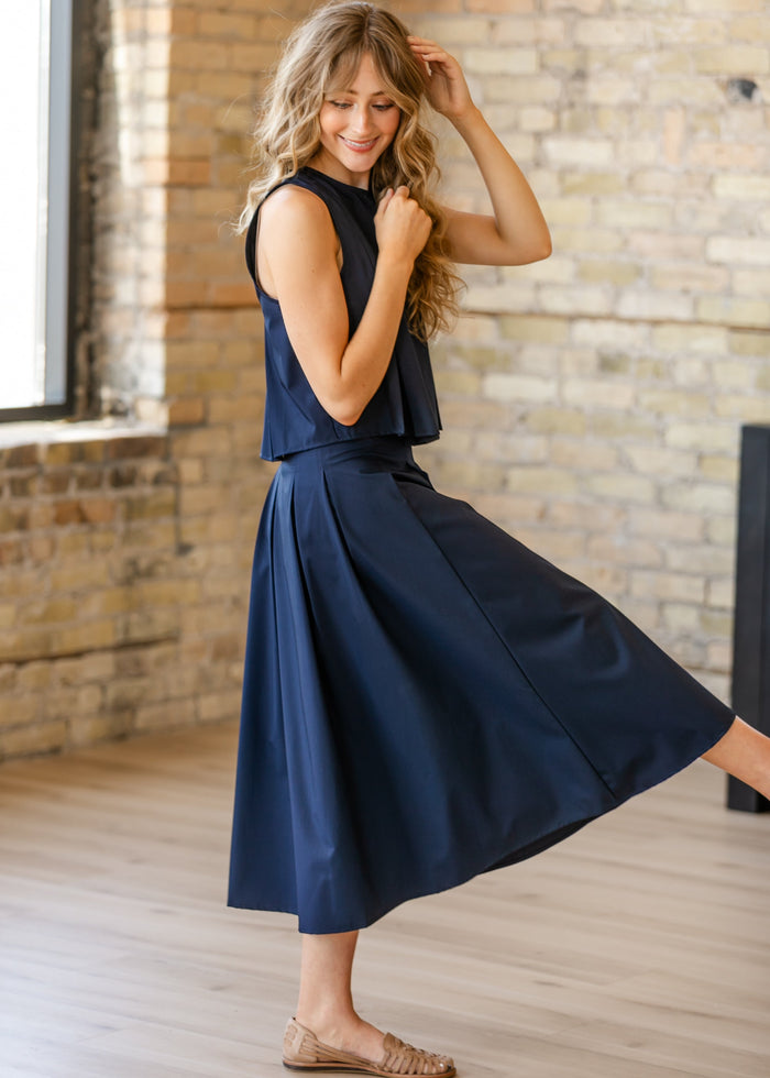 Ocean Calls Pleats Maxi Skirt FF Skirts