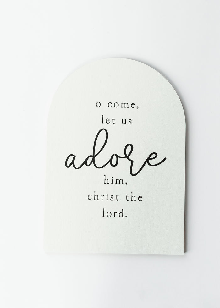 Oh Come Let Us Adore Him Christian Wall Art FF Home + Lifestyle
