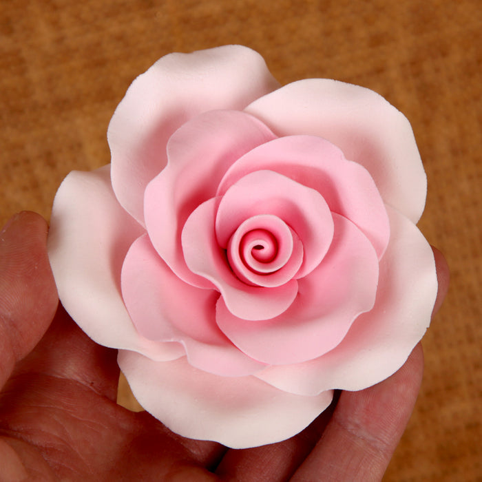 Large Gumpaste Rose Sugarflower cake topper perfect for cake decorating fondant cakes & wedding cakes. | CaljavaOnline.com