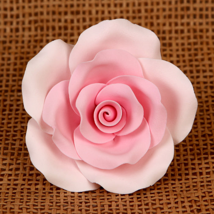 Large Gumpaste Rose Sugarflower cake topper perfect for cake decorating fondant cakes & wedding cakes. | CaljavaOnline.com
