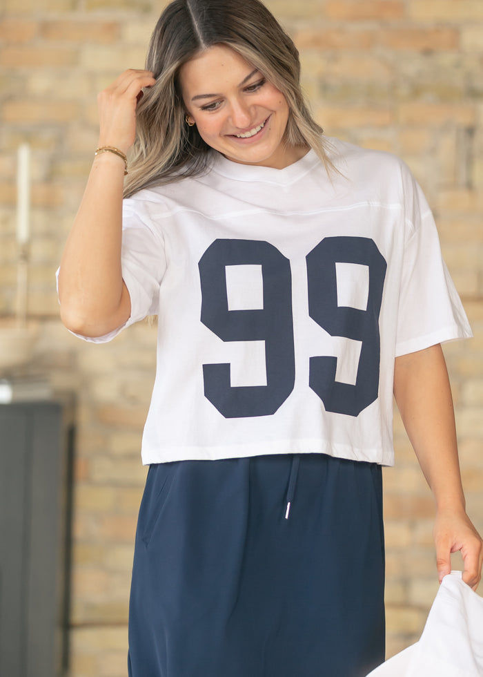 Olivia Short Sleeve V-Neck Top FF Tops