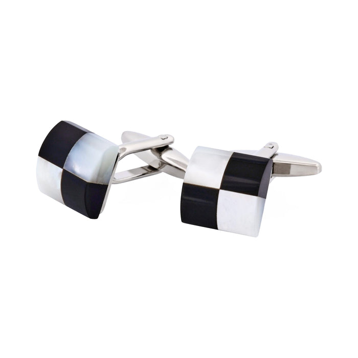 Onyx with Mother Of Pearl Square Cufflinks